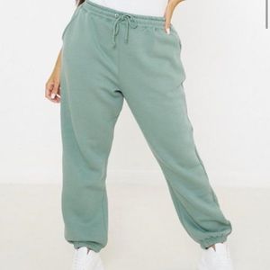 Oversized teal jogger